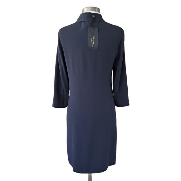 NWT MAX MARA Weekend Muriel Crepe Shirtdress Size 8 Ultramarine Blue - Picture 5 of 11